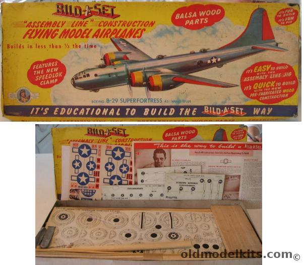 Joe Ott Boeing B-29 Superfortress Bild-A-Set 42 inch Wingspan, 2001 plastic model kit